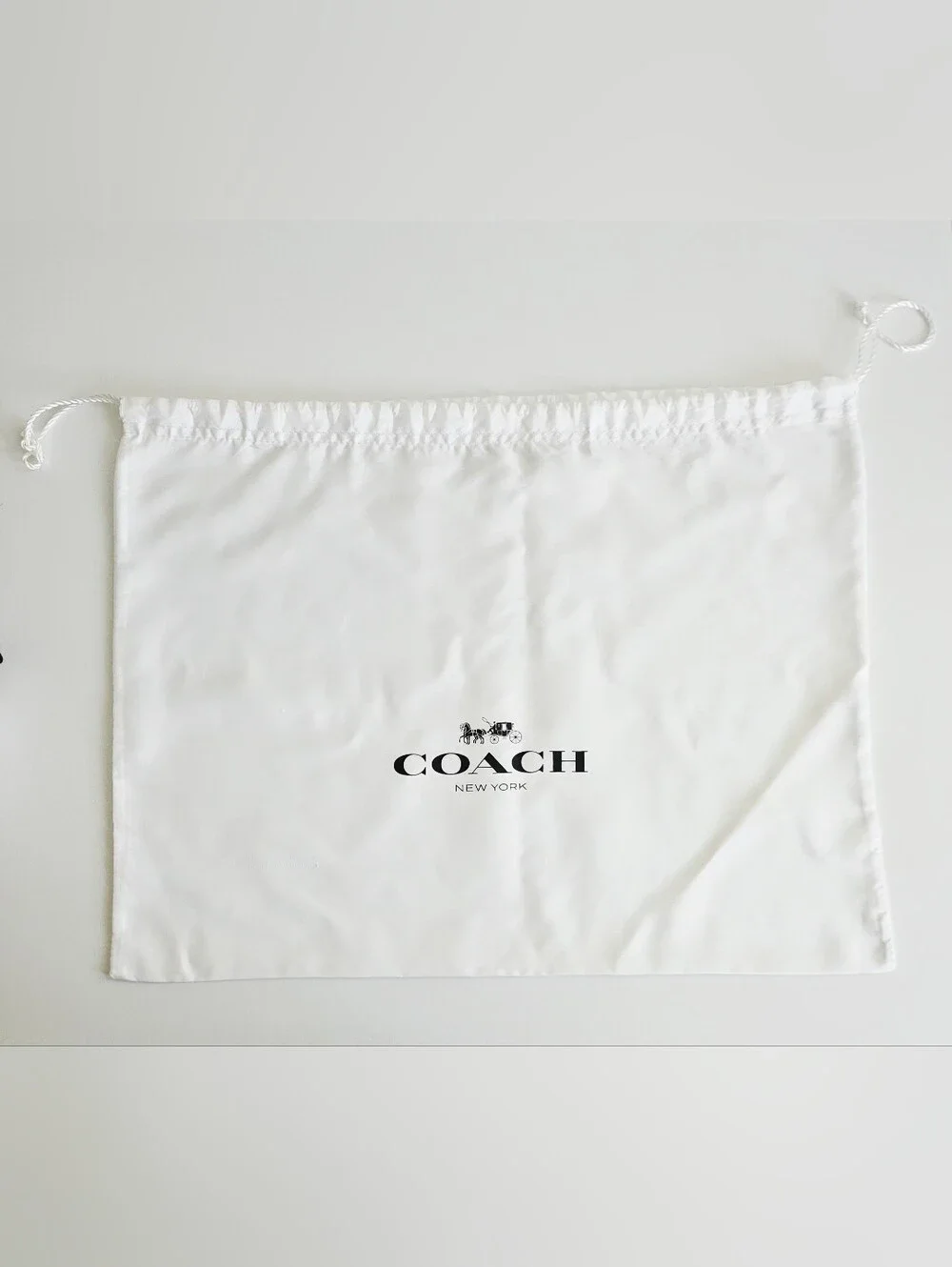 Coach Large White Satin Dust Bag